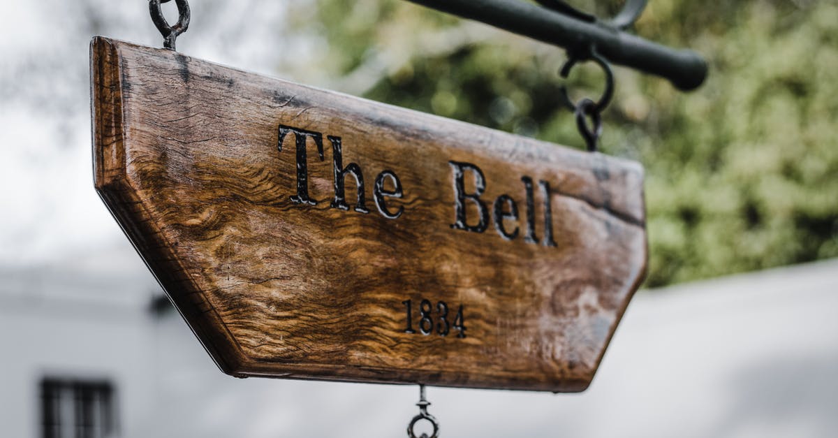 Name of this place - Signboard with inscription on wooden board