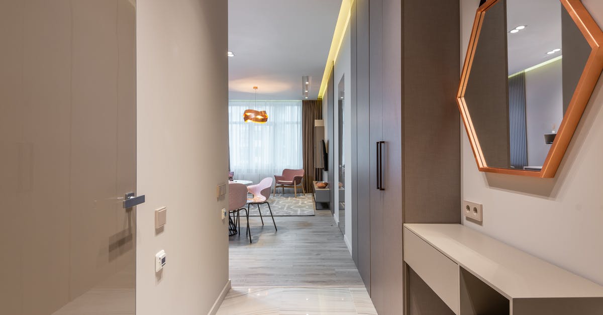 Netherlands residence permit expired and new one approved but not yet issued: re-entry question - Stylish corridor interior of contemporary light flat leading to light spacious living room