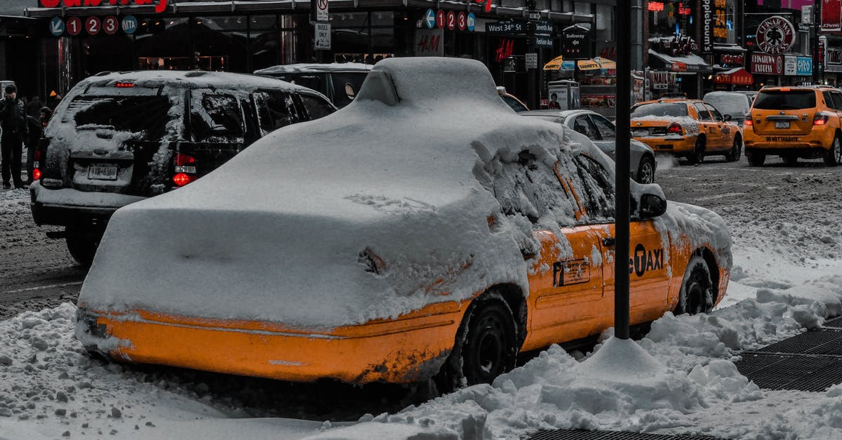 Netherlands Taxi Fare Estimation - Yellow Car Covered with Snow