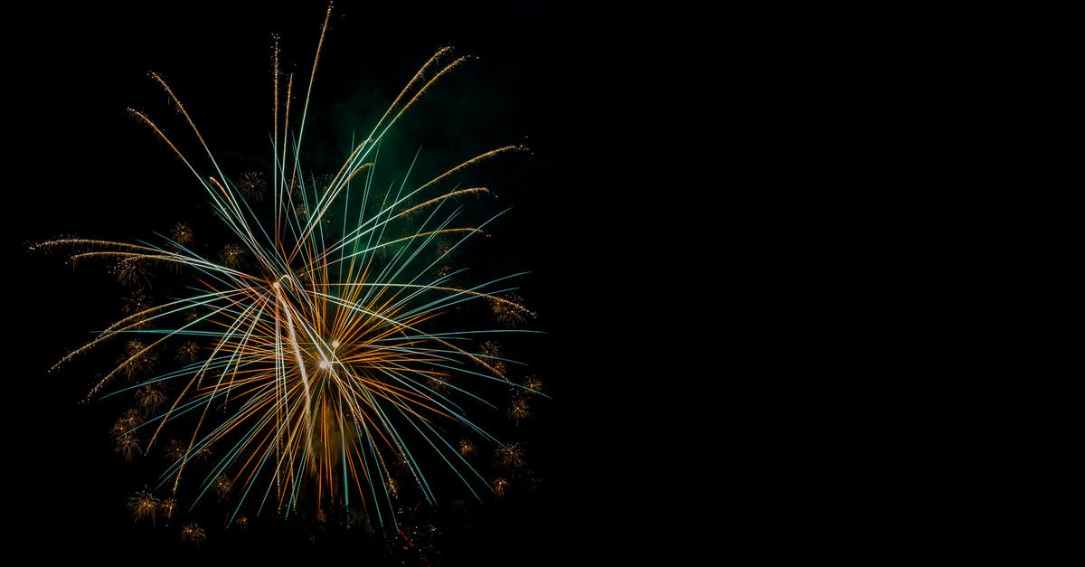 New Year's Day events near Milan/Geneva - Colorful fireworks celebration in the night sky with free space for text