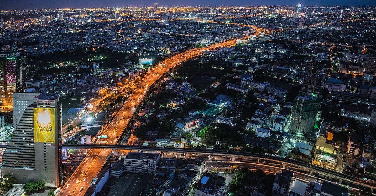 Night buses from Bangkok to Hua Hin - Bird's Eye View Of City During Night