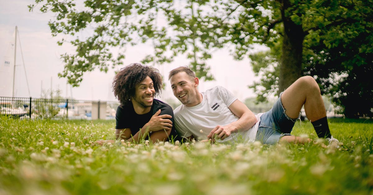 Non-EU married to Dutch citizen, EU Free Movement Visa? - Smiling Men Lying on Grass