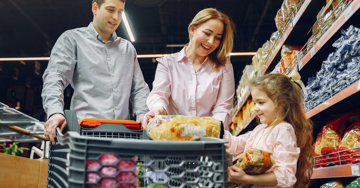 Non-seafood food options in Tokyo? - Family Doing Grocery Shopping