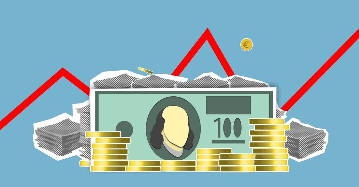 Obtaining a European visa as a foreigner in the USA - Cutout paper composition of dollar bills between pile of coins and financial stocks with curved diagram