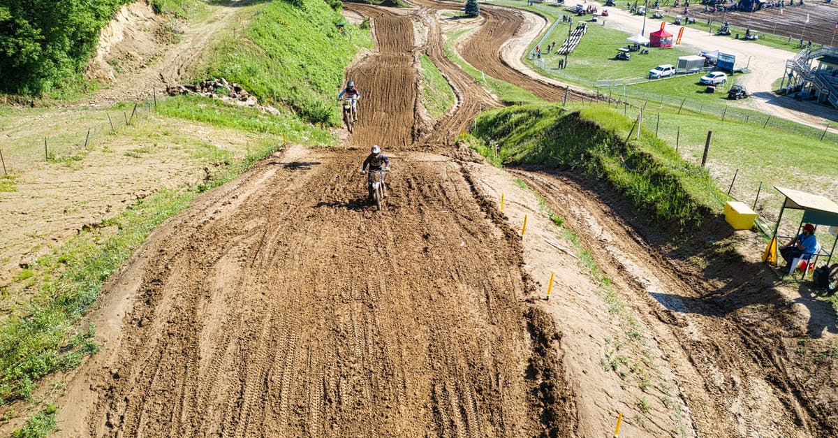 Offroad motorcycling across Australia - An Aerial Photography of People Riding a Motorbikes on a Dirt Road