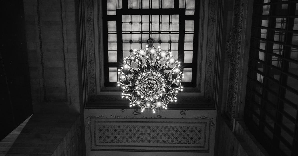 Open museum in NYC for Thanksgiving - Classic ceiling with chandelier and window