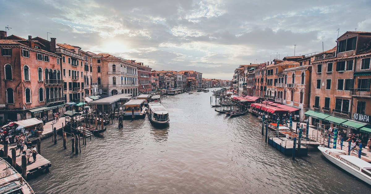 Ordering of Spanish coastal cities for trip [closed] - From above of beautiful view of grand canal with vessels floating between old buildings of coastal city against cloudy sky