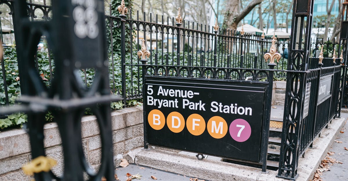 Orienting oneself after exiting an underground station - Sign with direction of metro station