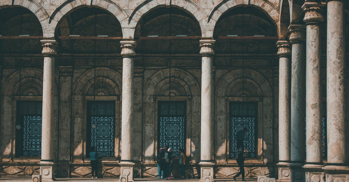 Overlanding in Egypt without a carnet de passage? - Arched passage at ancient mosque yard in sunlight