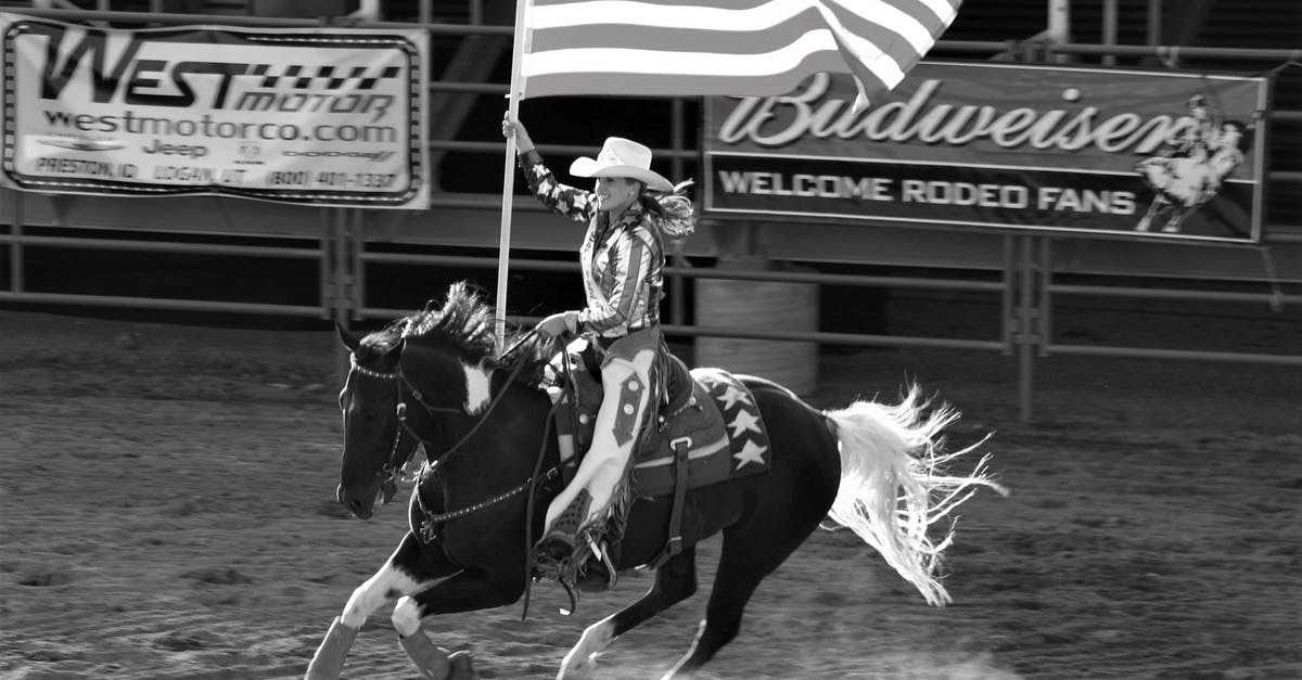 Overstaying ESTA Visa waiver in the US - Grayscale Photo of Man Riding Horse