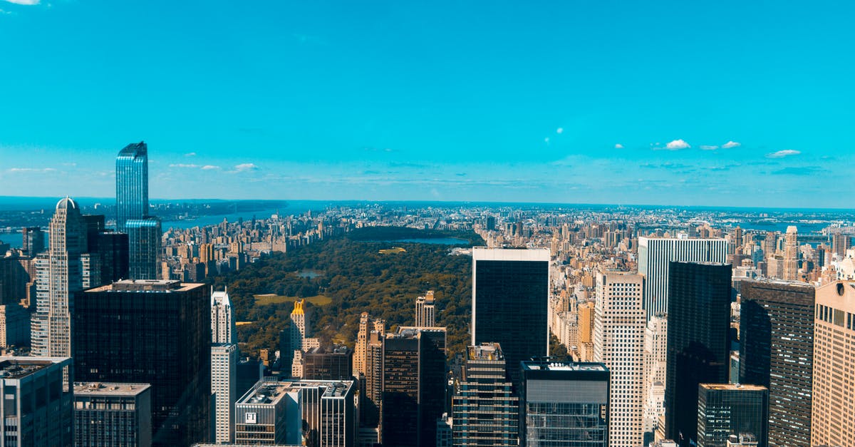 Pakistani traveling to Bangalore (India) on business visit - Bird's Eye View of Central Park Urban Park in Manhattan, New York City