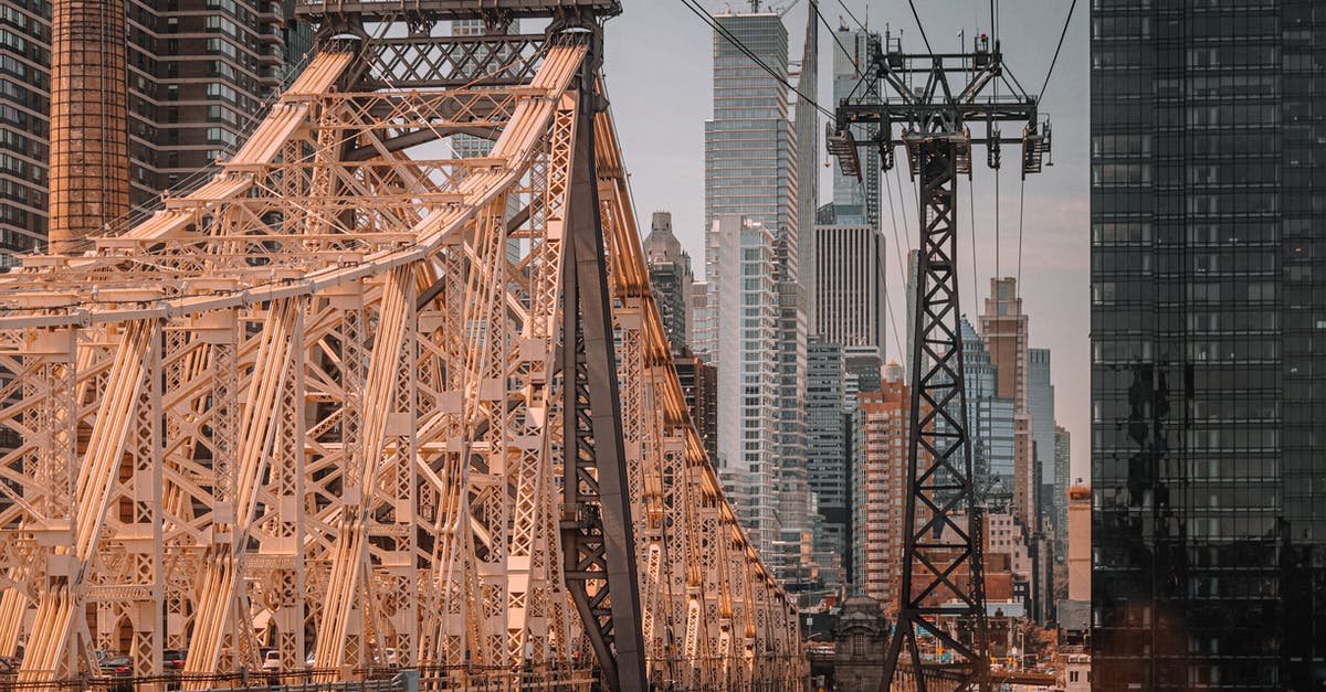 Passport expiration for Greek national visiting New York - Fragment of famous Brooklyn Bridge with view of Manhattan located in New York in daytime