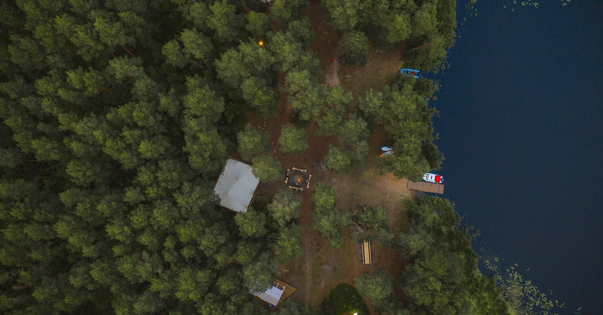 Pitching own tents at Sambhar lake in Rajasthan? - Aerial View of Green Trees Near a Campsite