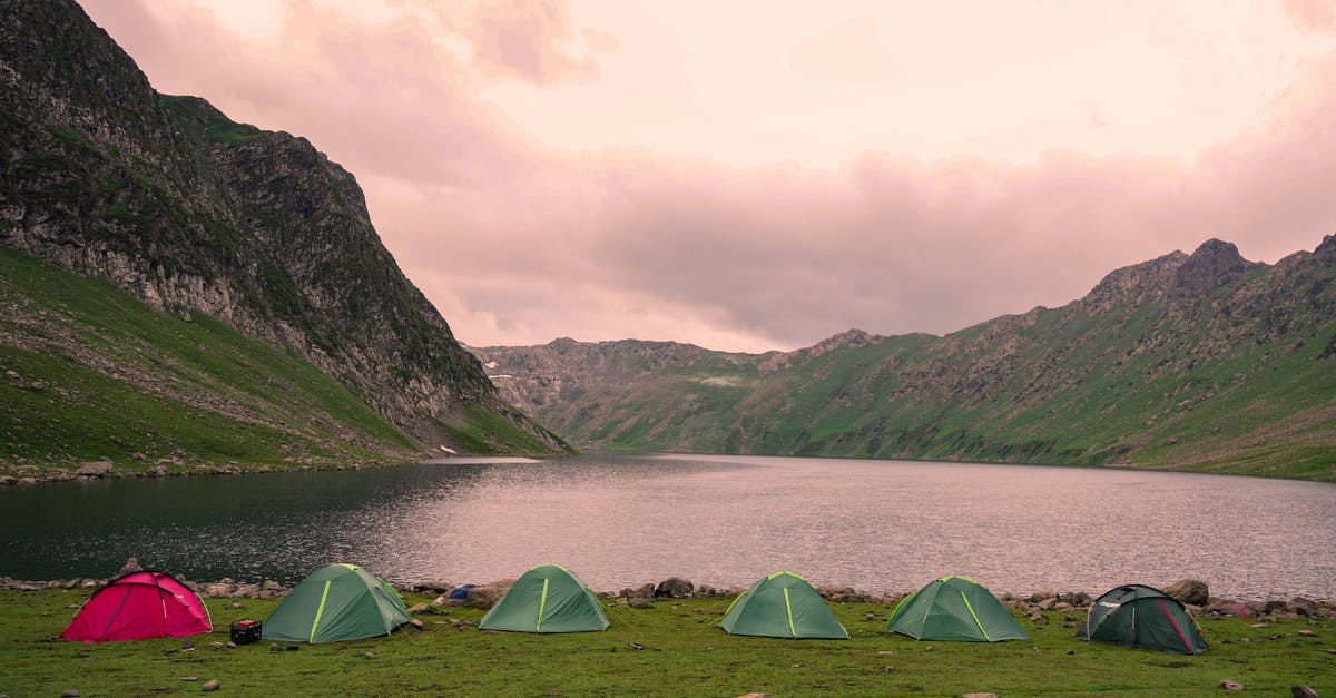 Pitching own tents at Sambhar lake in Rajasthan? - Green Tents on Green Grass Field Near Lake Under Cloudy Sky