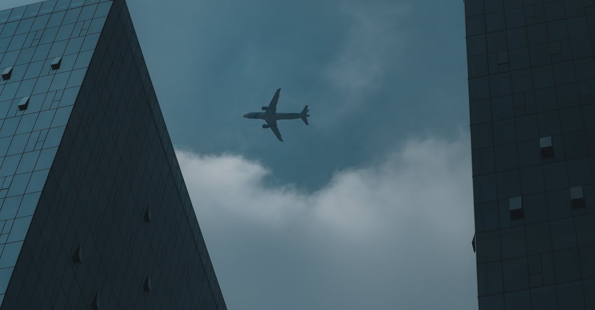 Plane ticket fees - Airplane Flying above Buildings