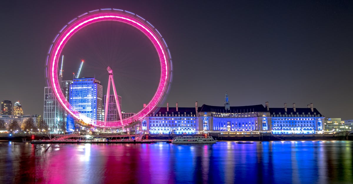 Police ride along in London - London Eye During Night Time