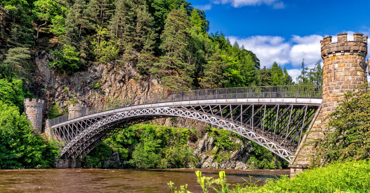 Poncho in Scotland - Architectural Photography of Bridge