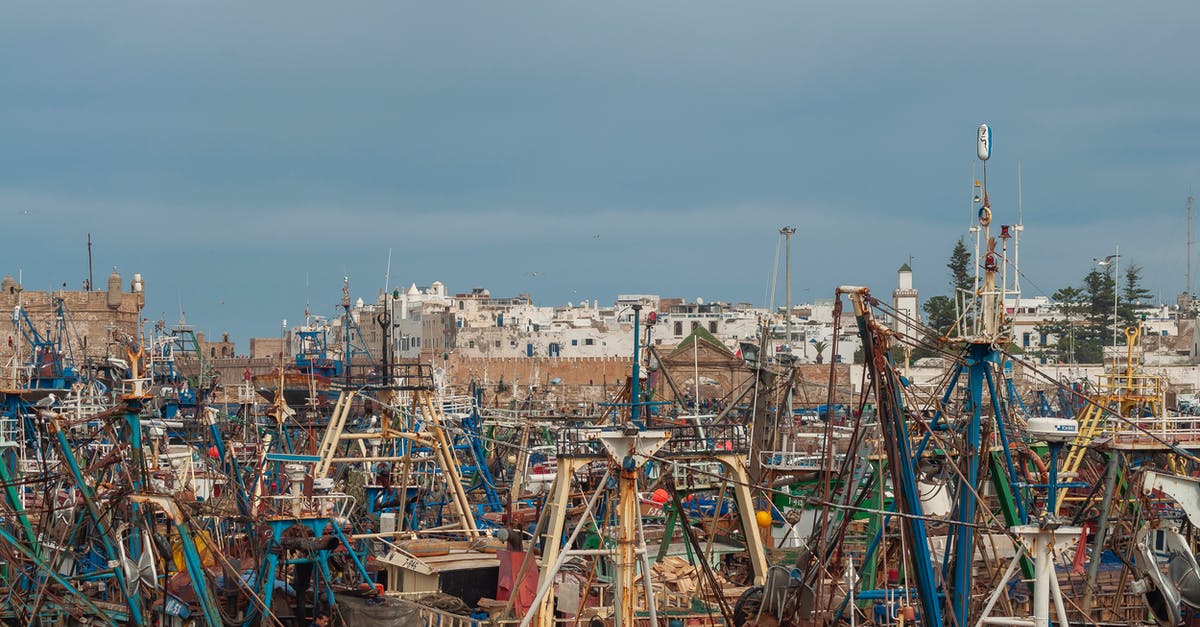 Precautions and Customs to observe when traveling in Morocco - Old boats moored on embankment of seaport