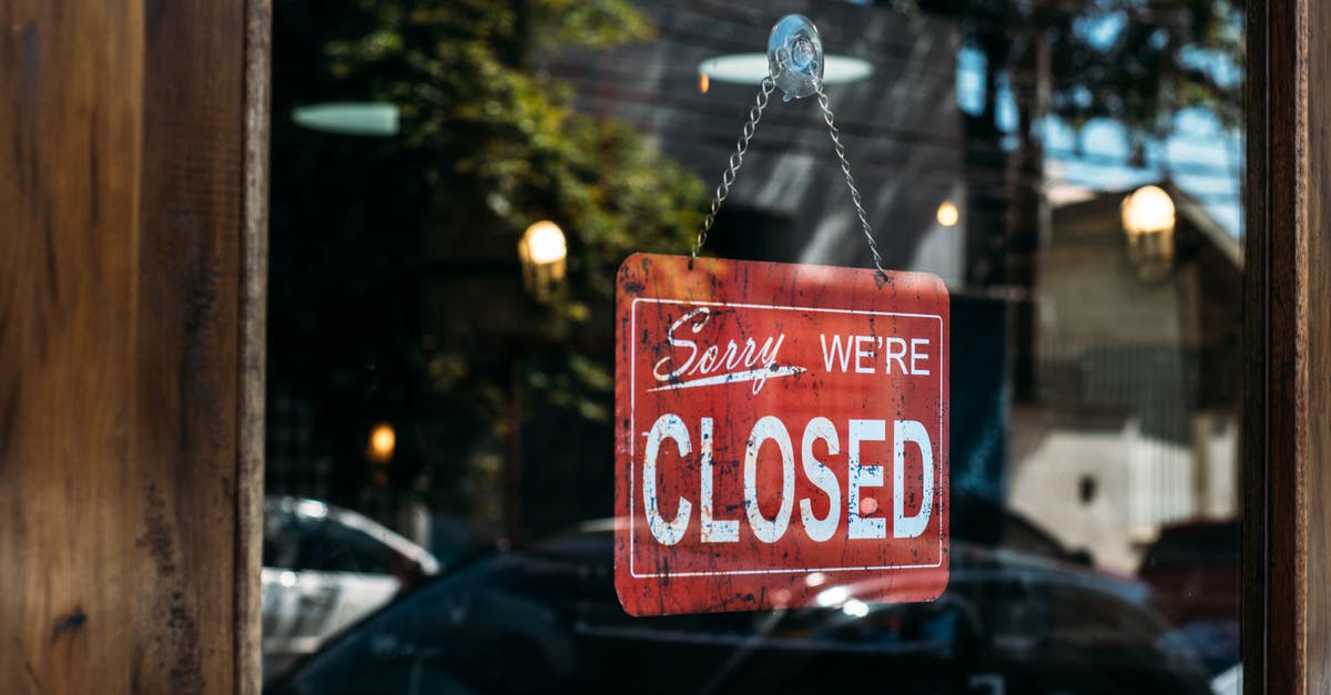 Pre-clearance and federal shut down [duplicate] - Closed Hanged on Door