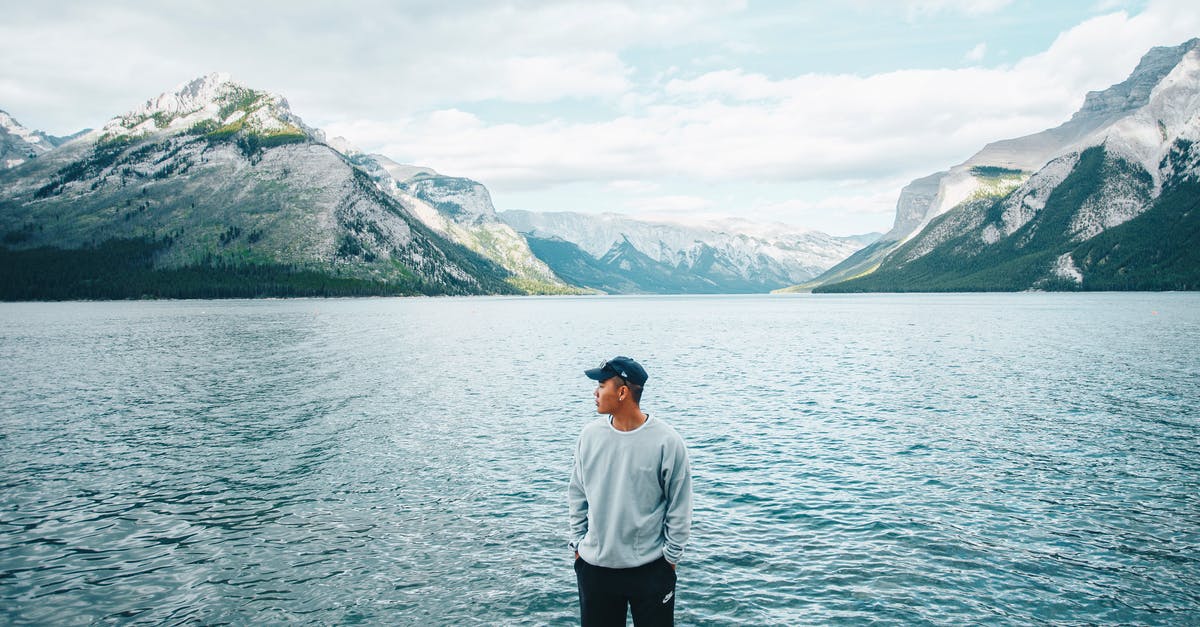 Prepaid SIM card for short term - Canada [duplicate] - A Man in Gray Sweater Standing Near the Body of Water while Looking at the Mountain