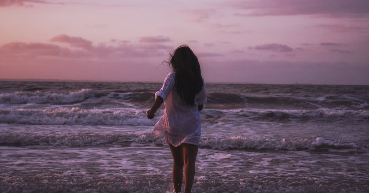 Previous travel evidence required - A Woman on a Beach at Sunset