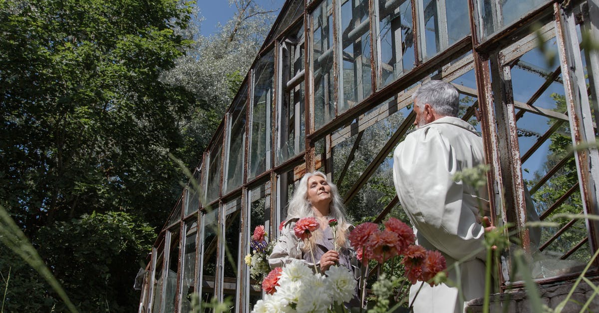 Probability of getting long-duration multiple entry Schengen visa - Ann Elderly Couple Standing on the Entryway of a Damaged Greenhouse