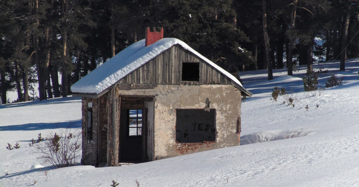 Prohibited things in Ryanair cabin baggage - Brown Abandoned House on Snow Covered Ground