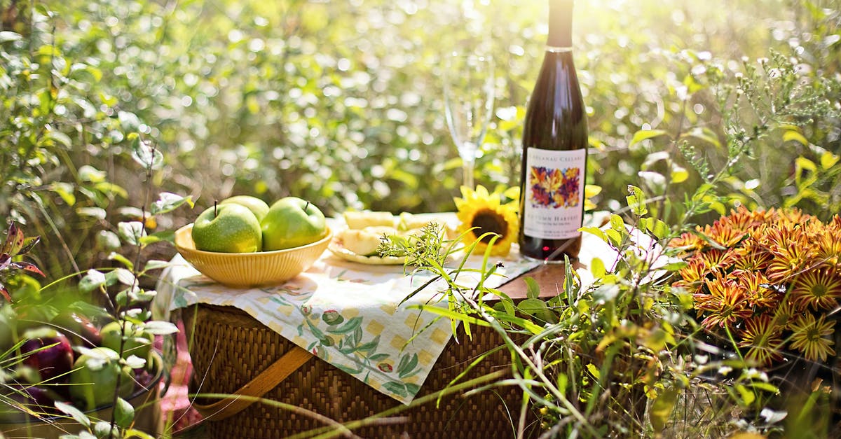 Purchasing a bottle of wine after security over 100 ml - Wine Bottle on Table With Fruits