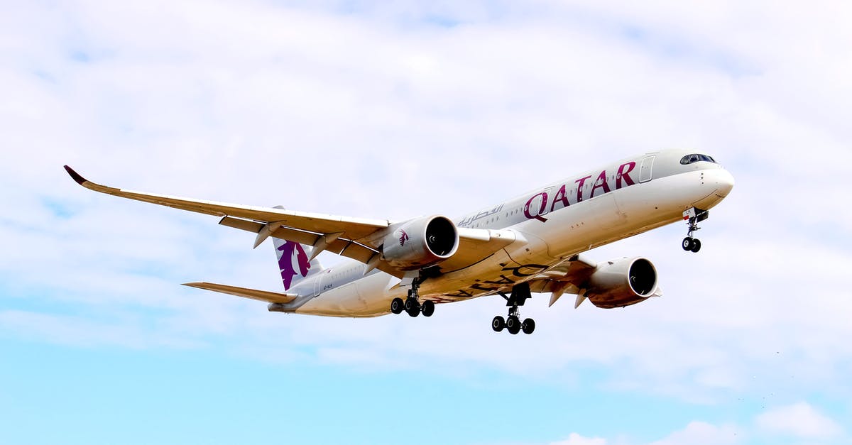 Qatar airways Baggage - An Airborne Plane With Wheels Down