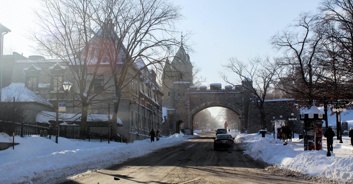 Quebec Carnival - Dressing for the weather - Road Cleared of Snow