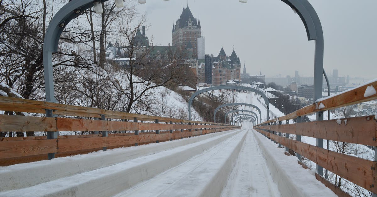 Quebec Carnival - Dressing for the weather - Snow Covered Road