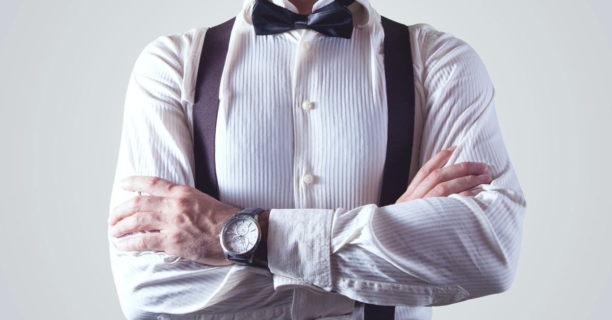 "Airport-friendly" suspenders (braces) with AIT - Man With Both Hands on Arm