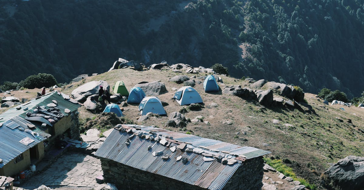 "Free Camping" in India - Camping Tents Near Barns on the Mountain