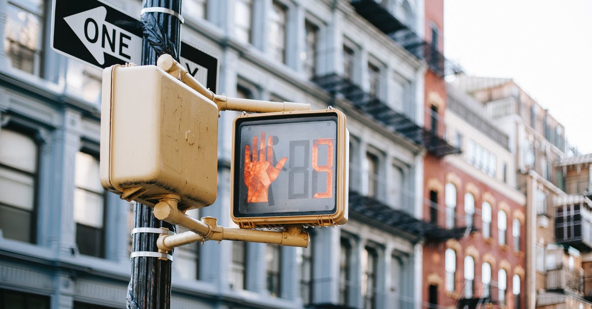 Received a traffic violation notice in the mail - Modern traffic light on city street