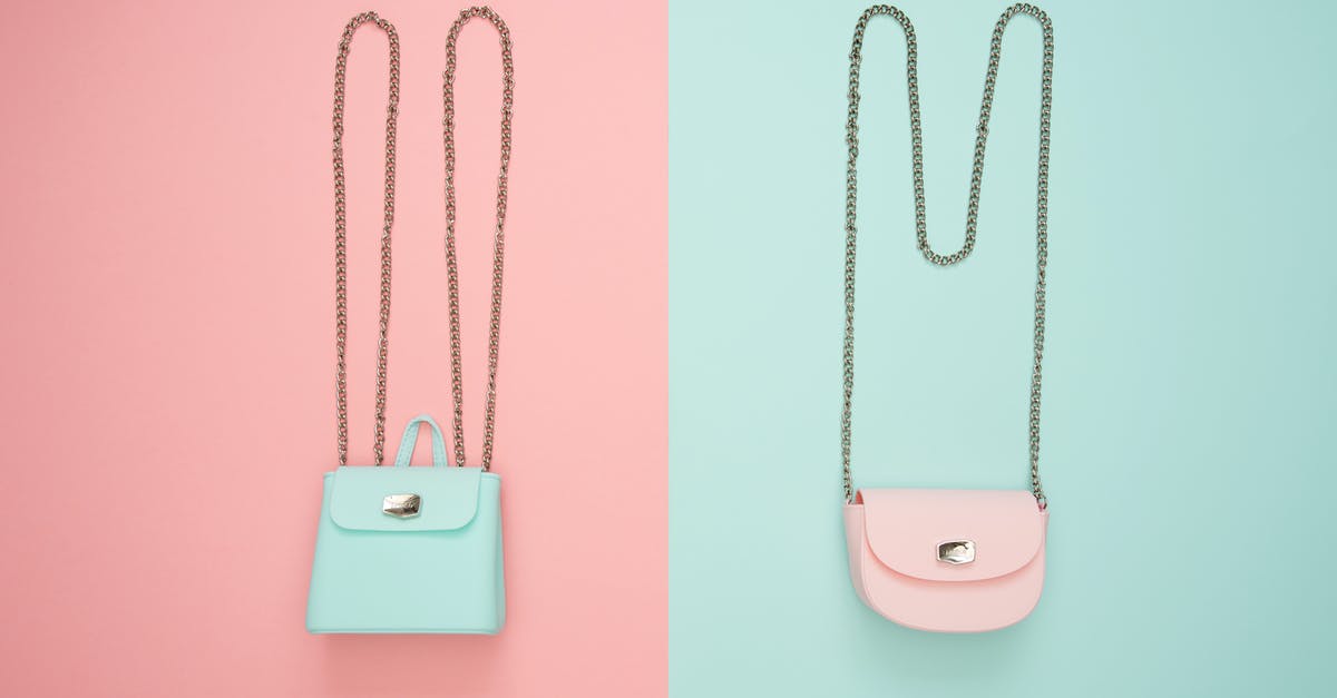 Re-check/check bags T5 to T3 on a separate itinerary - Photo of Two Teal and Pink Leather Crossbody Bags