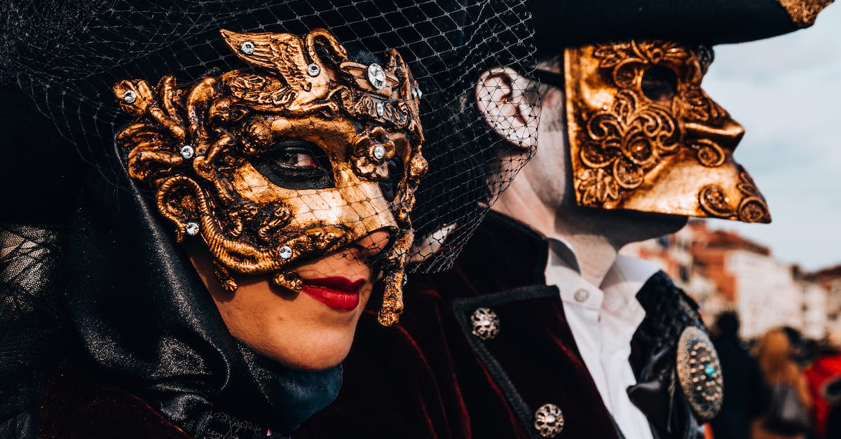 Recommendations For a Hotel - Venice, Italy [closed] - Close-up Shot of People Wearing Gold Mask