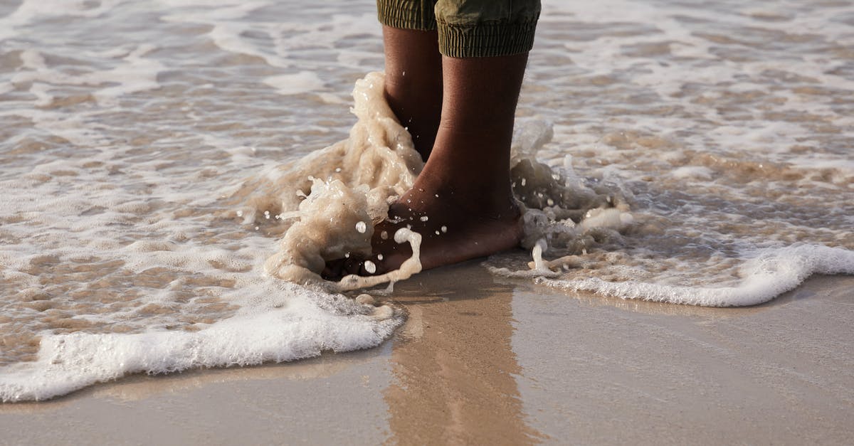 Recreating Hemingway's Trip to Pamplona (Part 1) - Crop black person standing on wet coast