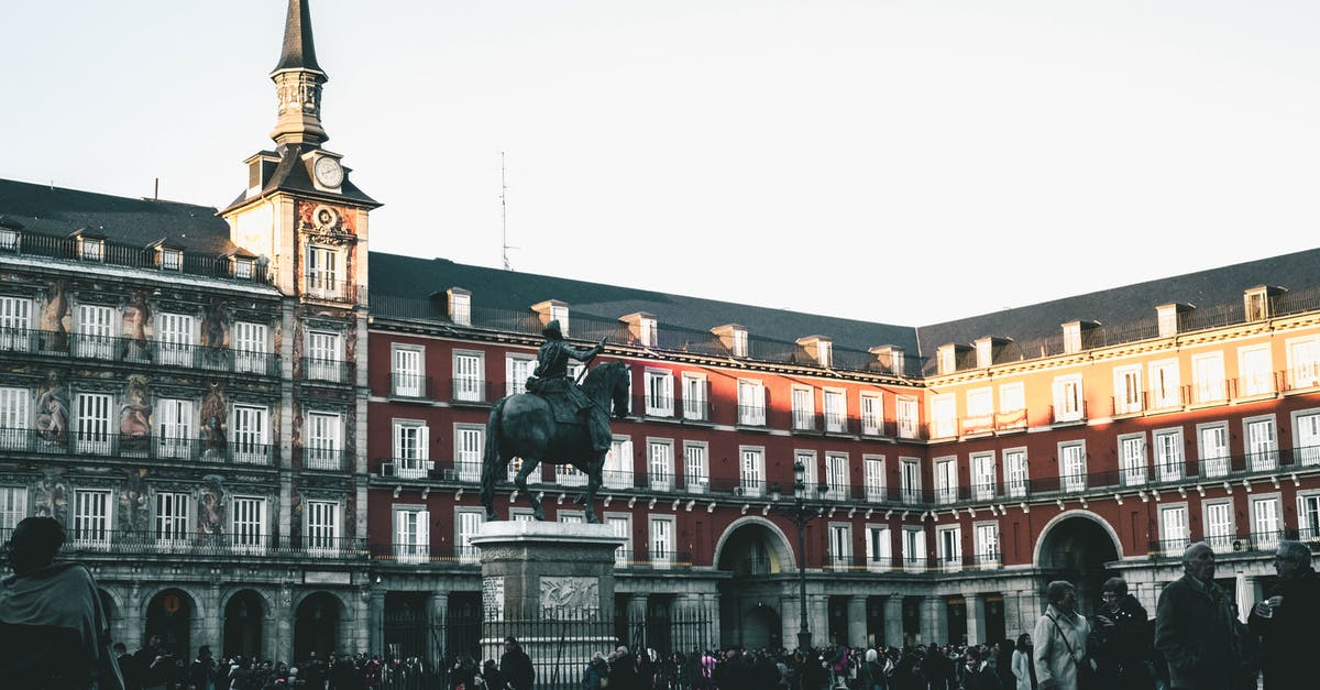 Re-enter Spain on student visa after visiting as a tourist - People Gathering Near Plaza