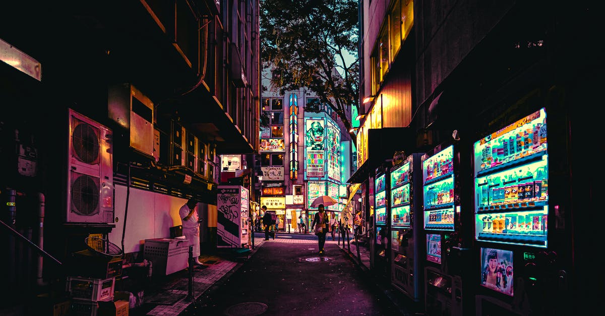 Re-entry permit to Japan with a work visa? - Lighted Vending Machines on Street