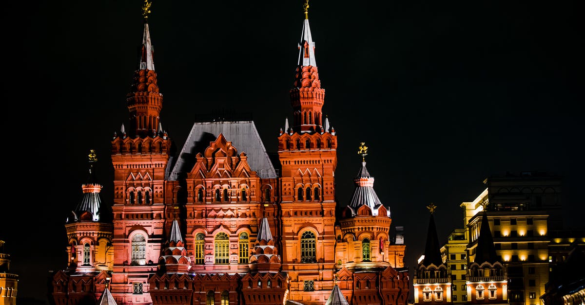 Registration in Russia - State Historical Museum in Moscow, Russia at Night Time