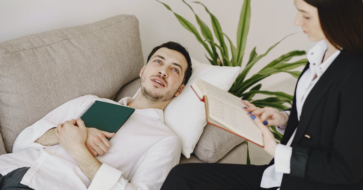 Relative wants to visit me in UK from Pakistan, does he need supporting documents from me? - Thoughtful well dressed man with journal lying on sofa in office of modern female therapist and telling about problems Relative wants to visit me in UK from Pakistan, does he need supporting documents from me? - Thoughtful well dressed man with journal lying on sofa in office of modern female therapist and telling about problems