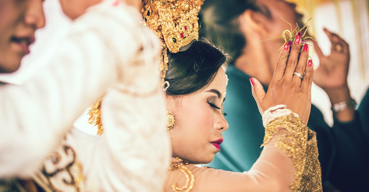 Religious wedding after civil wedding - Close-up Photography of Woman Praying