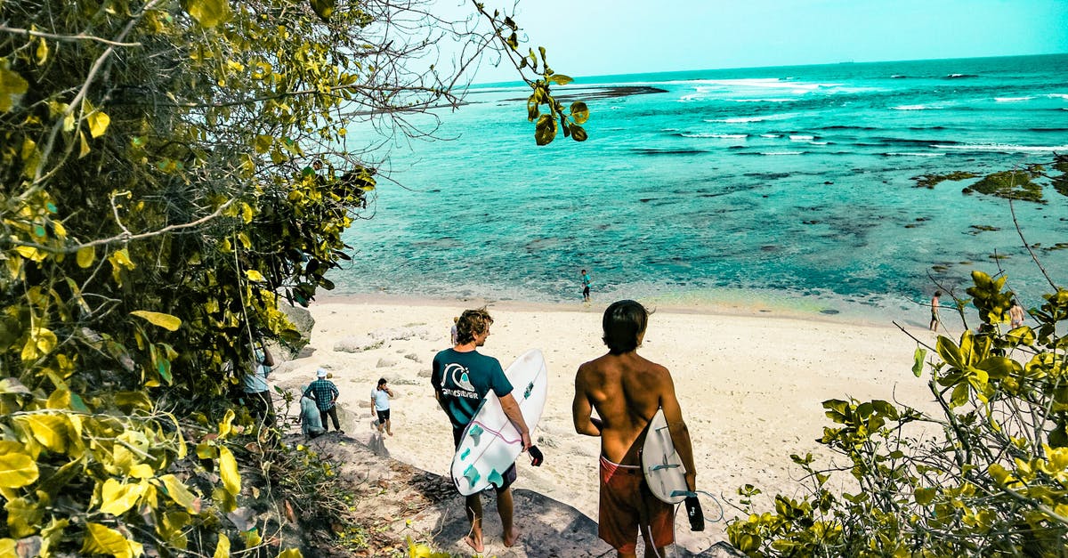 Rent a surf board for one month in Bali - Two Man Holding Surfboards Going to Beach