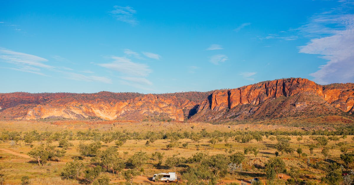 Rental car insurance in Australia - Amazing landscape of mountainous valley under blue sky