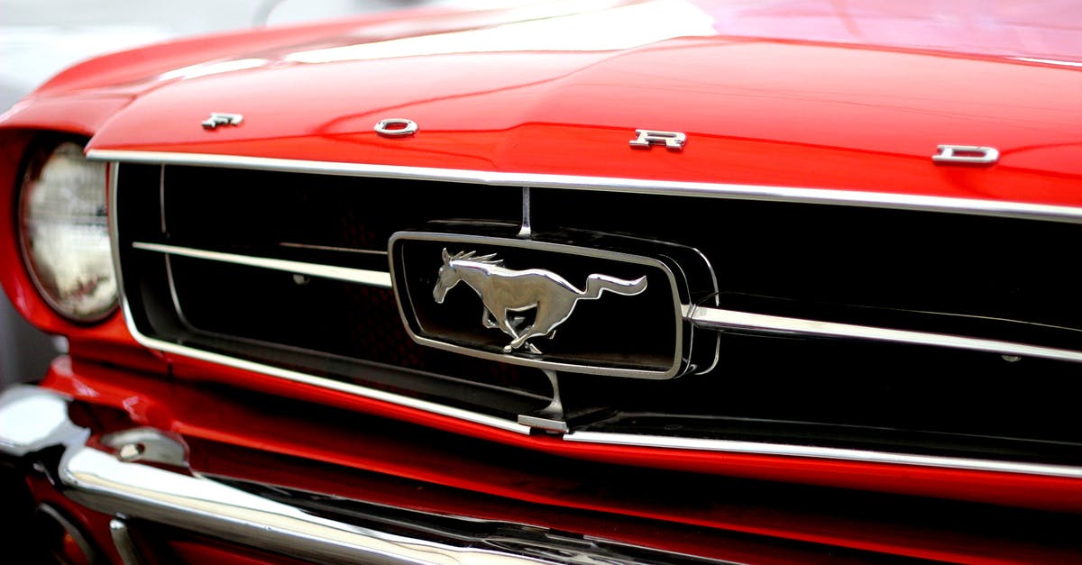 Renting a car in Canada and drop it off in USA - Red Ford Mustang