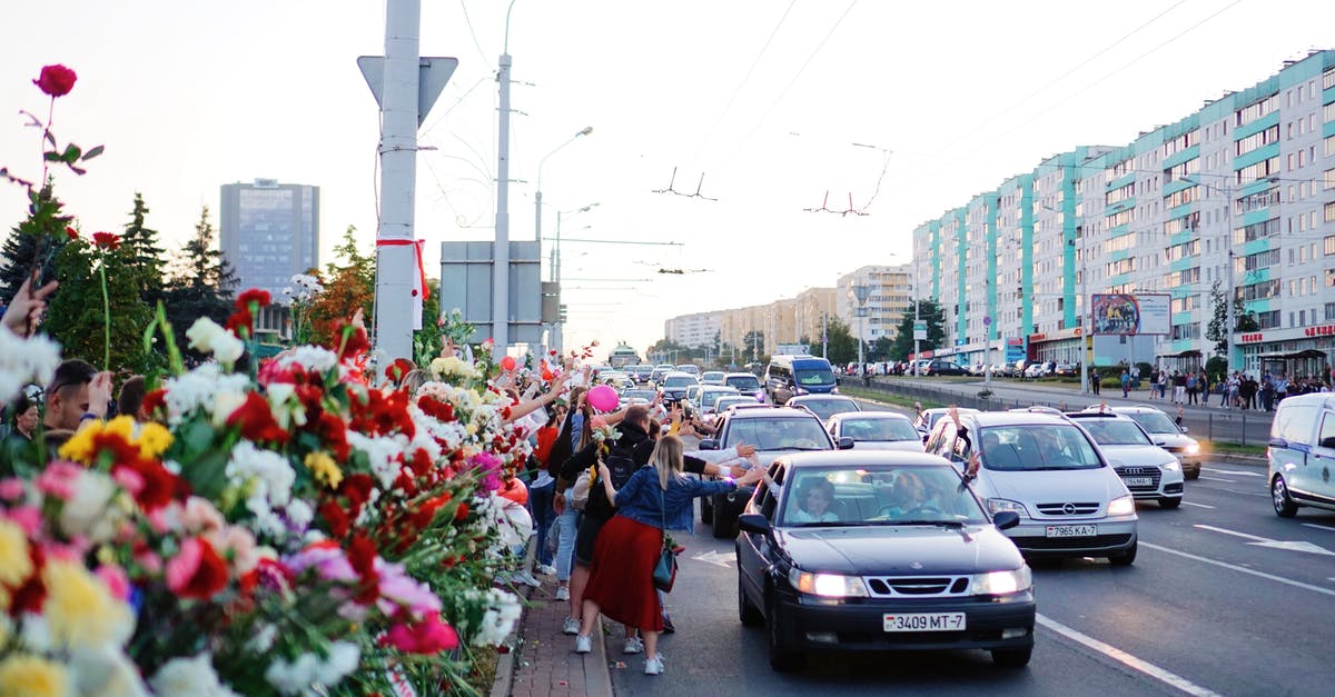 Renting a car in Minsk, Belarus for EU citizens - Peaceful Protest in Minsk