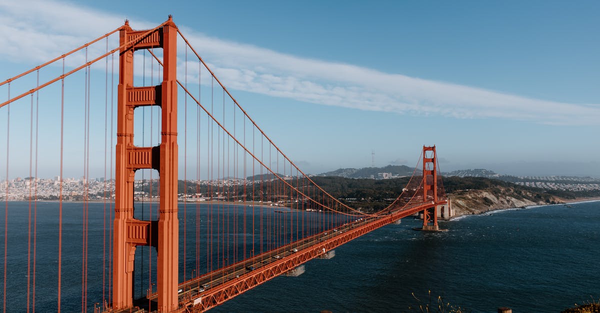 Renting a car on the east coast USA - Golden gates crossing calm sea