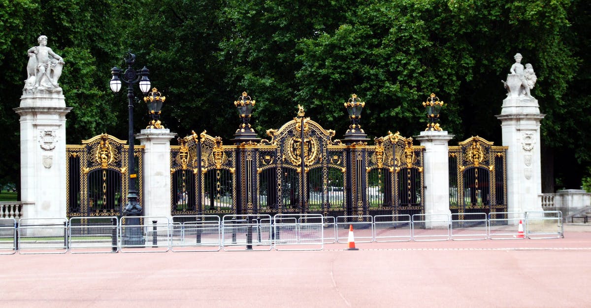 Request connecting with multiple entrance to UK - Black and Gold Gate Near the Green Trees