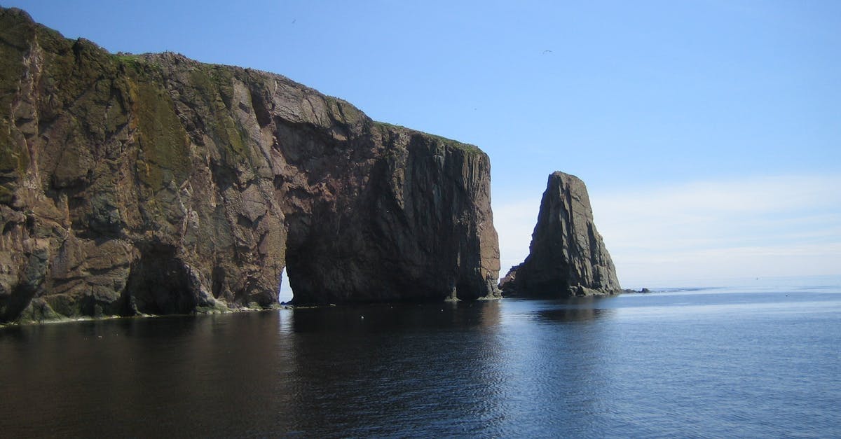 Reservation cancellation in Quebec - Grey Cliff on Blue Calm Sea during Daytime