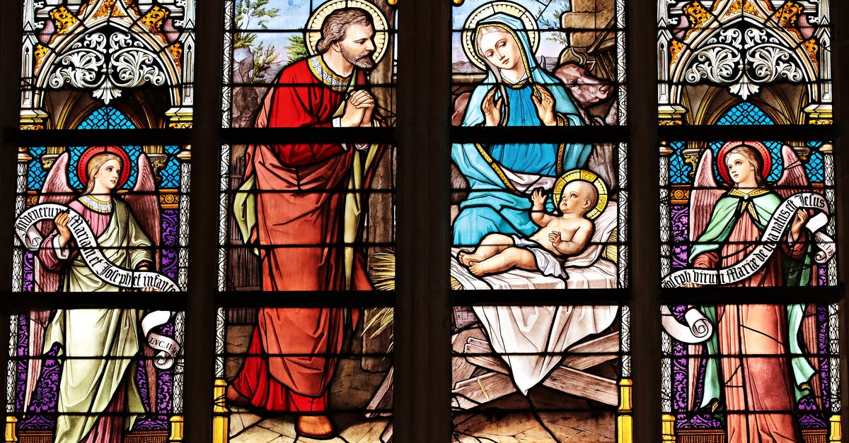 Restroom facilities near Saint Chad's Well (Sacred Spring in England) - The Holy Family Stained Glass Artwork